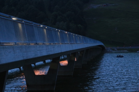 Geländer mit LED-Leuchten