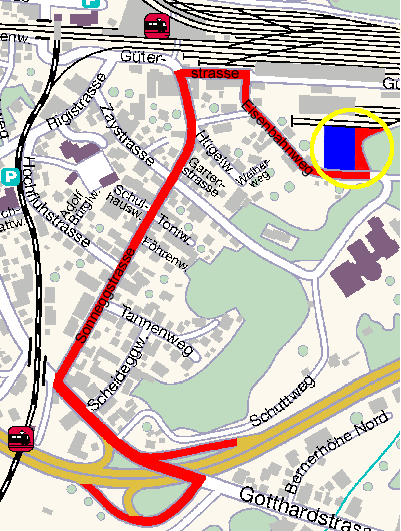 Lageplan Kaufmann AG Goldau